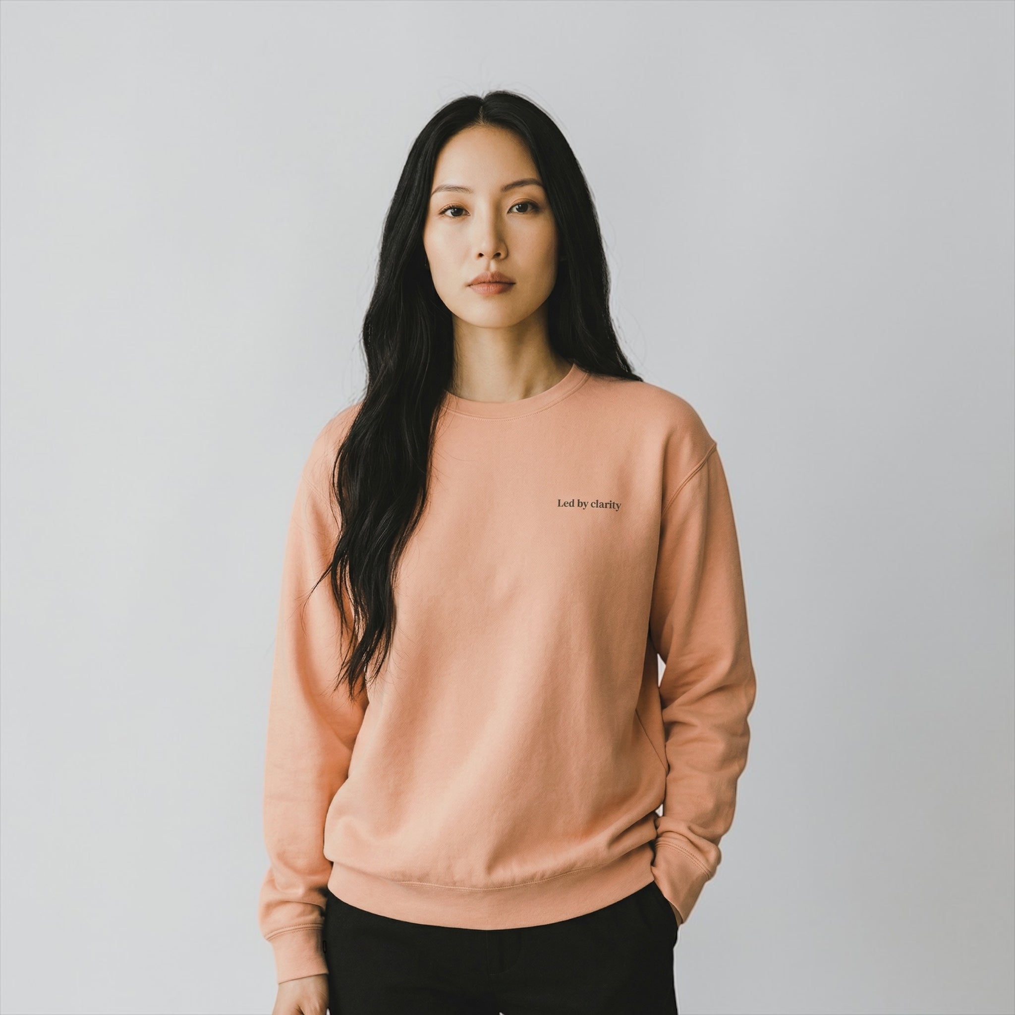 Unisex garment-dyed fleece crewneck sweatshirt