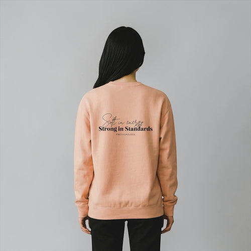 Unisex garment-dyed fleece crewneck sweatshirt