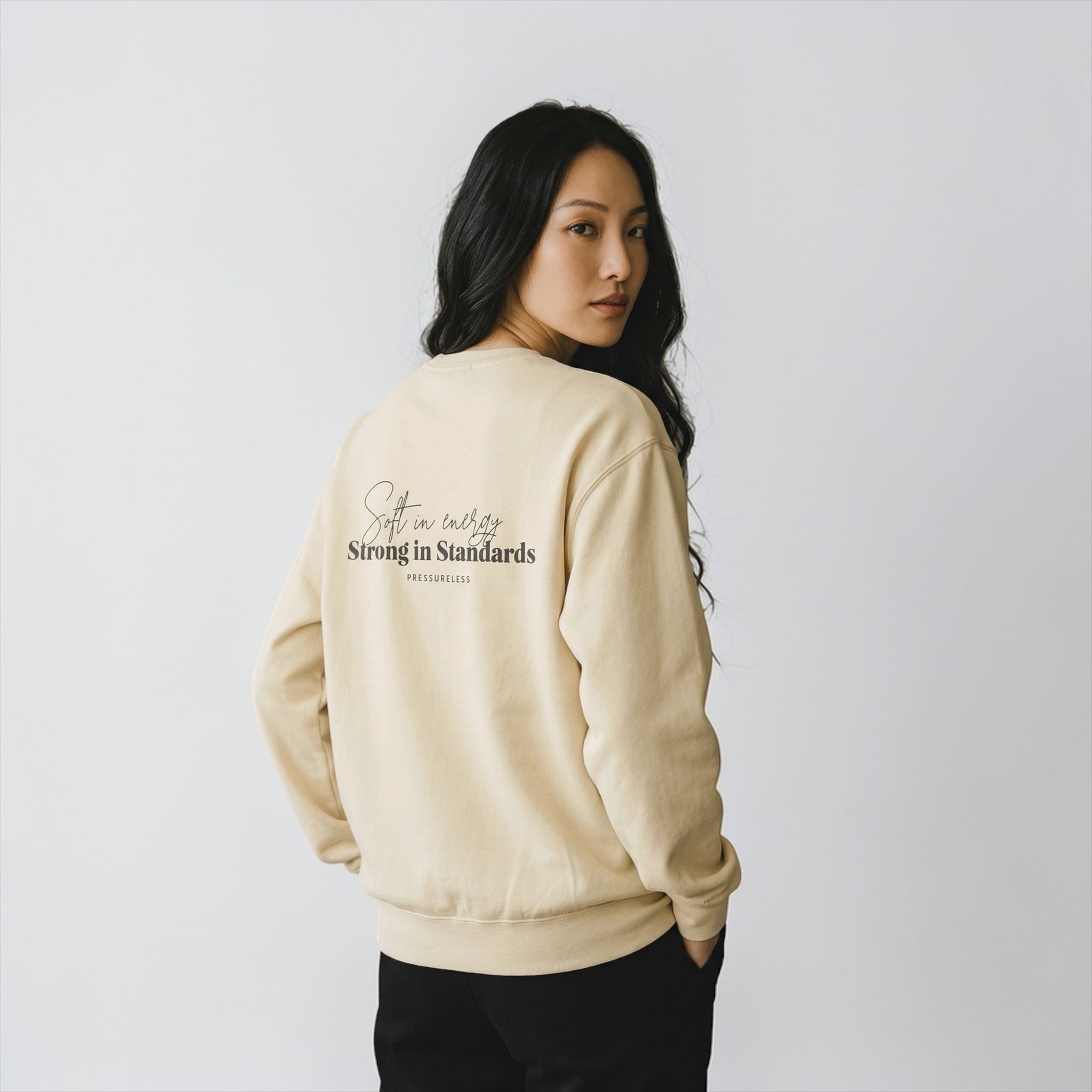 Unisex garment-dyed fleece crewneck sweatshirt