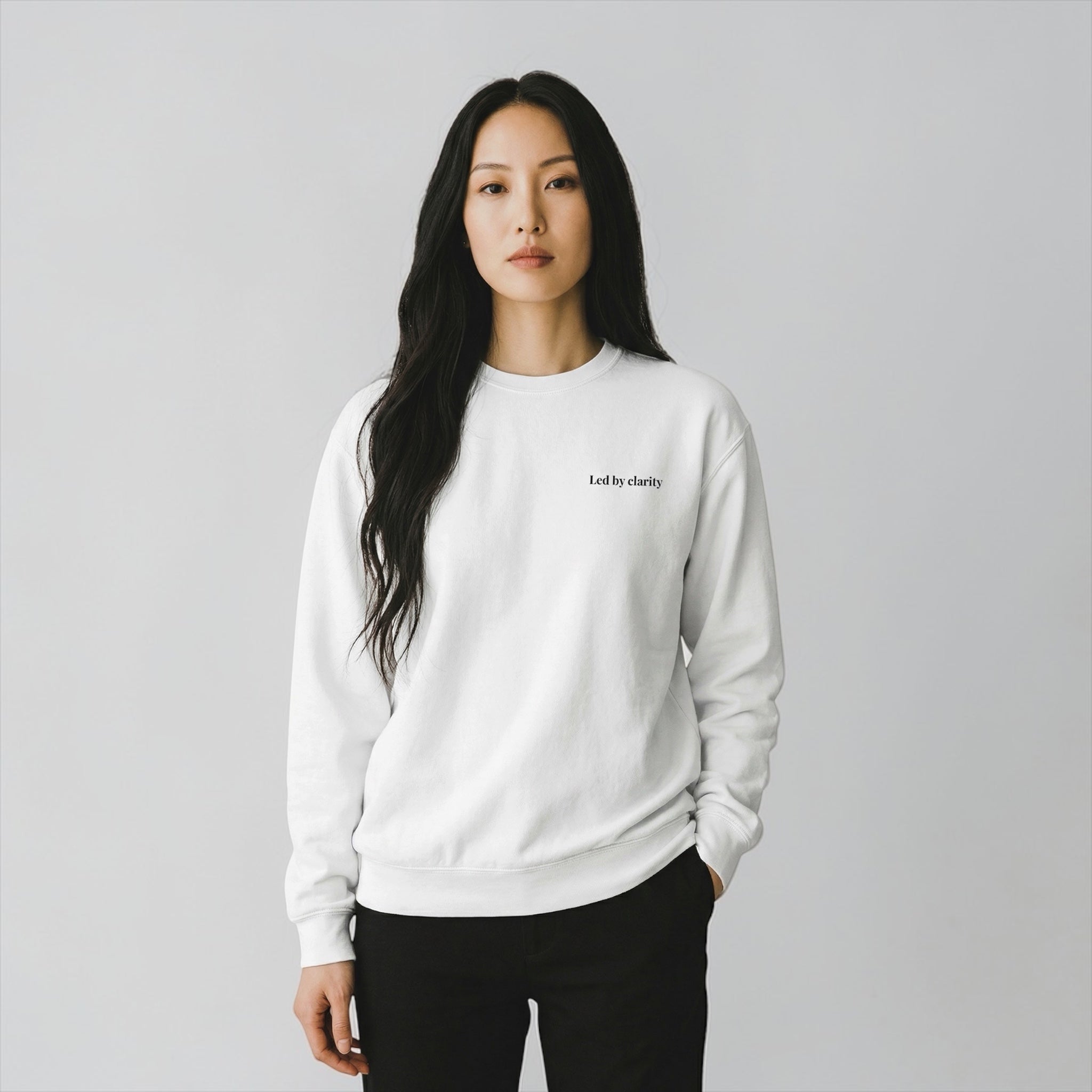 Unisex garment-dyed fleece crewneck sweatshirt