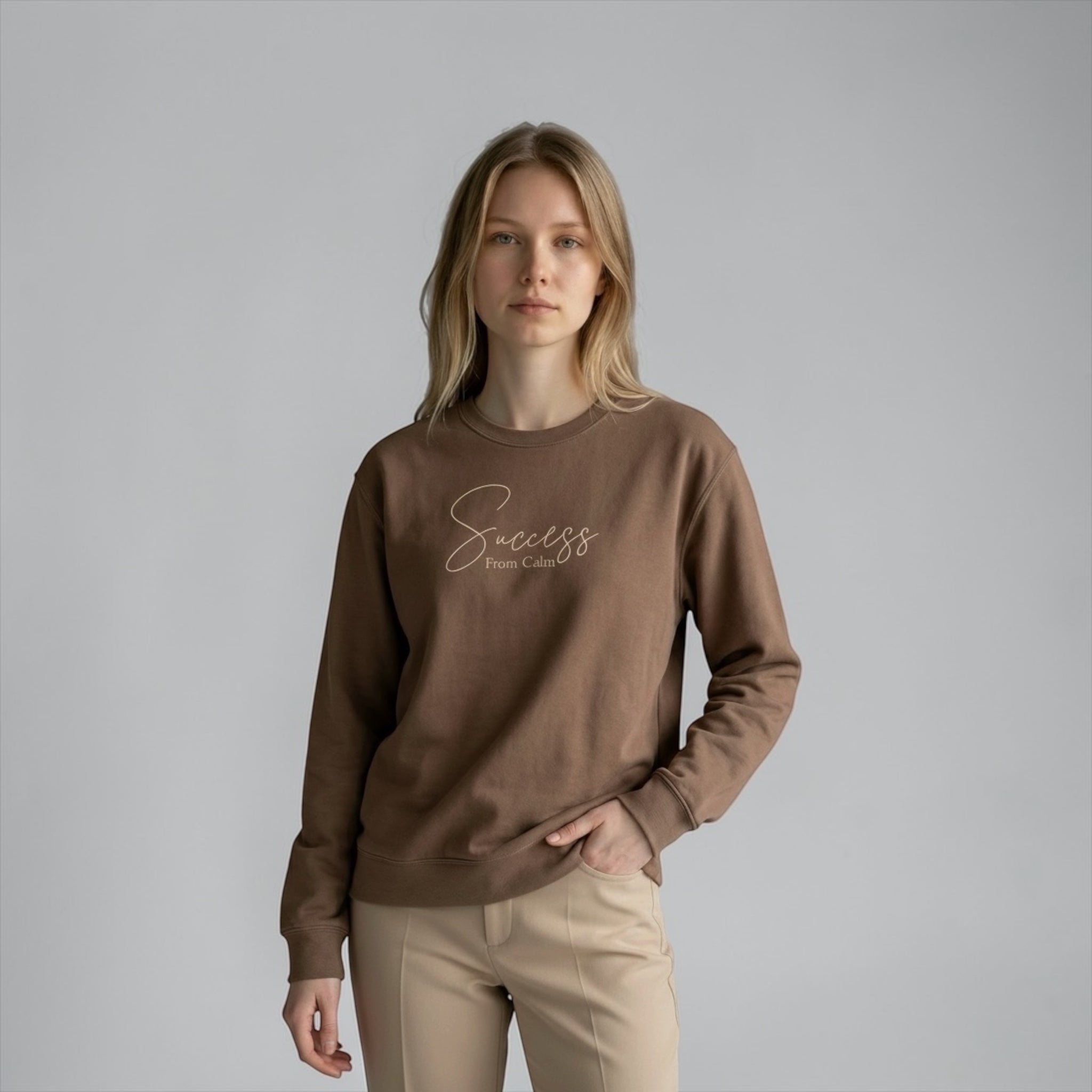 Unisex garment-dyed fleece crewneck sweatshirt