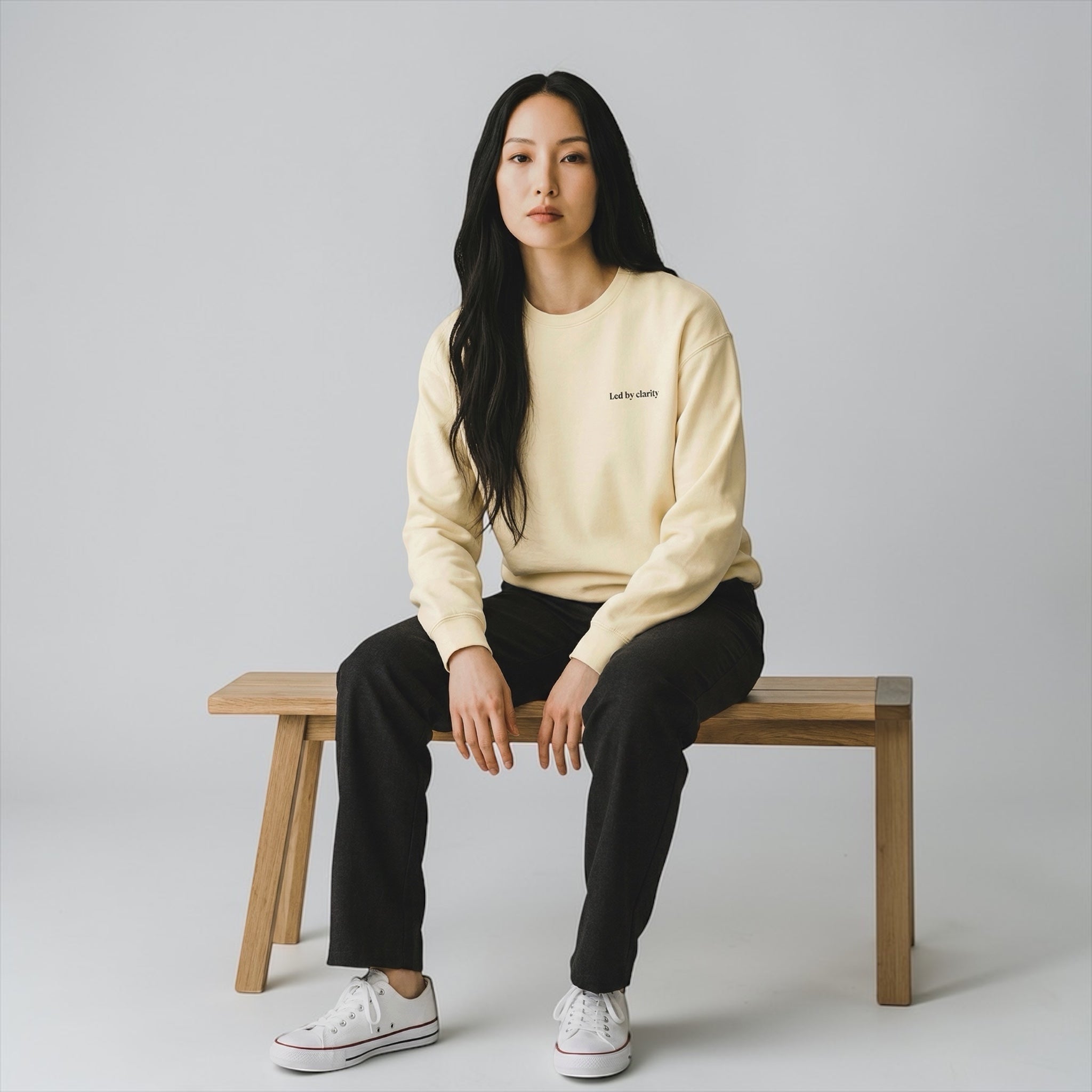 Unisex garment-dyed fleece crewneck sweatshirt